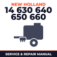 New Holland 14 630 640 650 660 Baler Service & Repair Manual