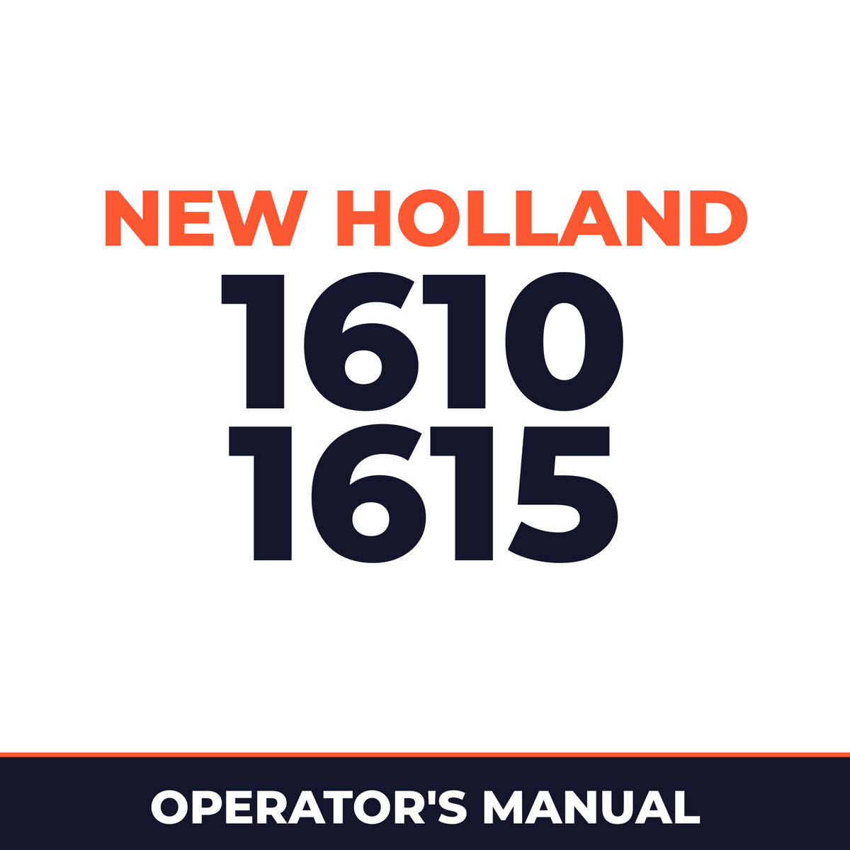 New Holland 1610 1615 Planter Operator's Manual