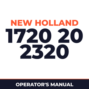 New Holland 1720 20 2320 Planter Operator's Manual