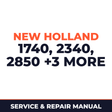 New Holland 1740 2340 2850 3350 3850 4350 Planter Service & Repair Manual