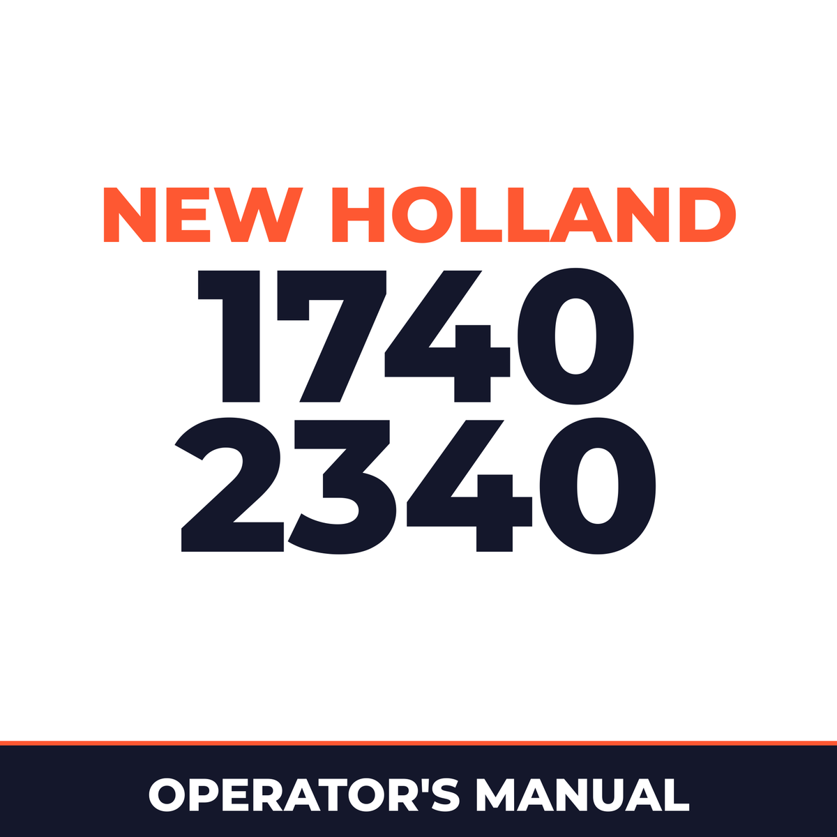 New Holland 1740 2340 Planter Operator's Manual