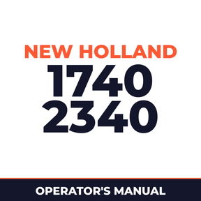 New Holland 1740 2340 Planter Operator's Manual