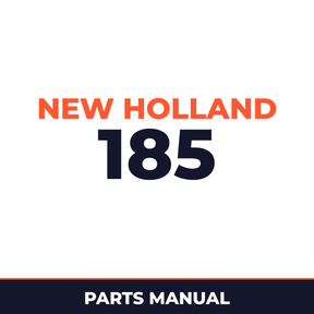 New Holland 185 Machine Parts Manual