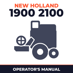 New Holland 1900 2100 Combine Operator's Manual