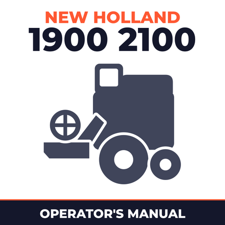 New Holland 1900 2100 Combine Operator's Manual
