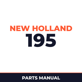 New Holland 195 Machine Parts Manual