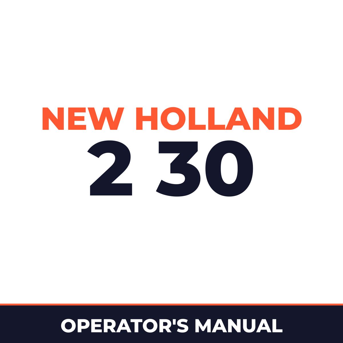 New Holland 2 30 Planter Operator's Manual