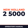 New Holland 2 5000 Planter Operator's Manual