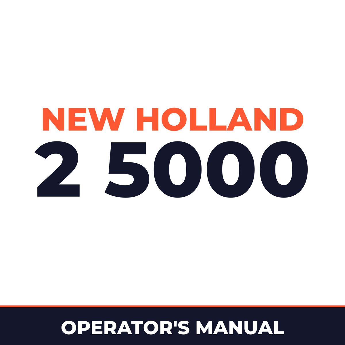 New Holland 2 5000 Planter Operator's Manual