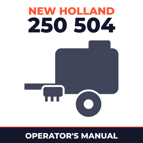 New Holland 250 504 Baler Operator's Manual