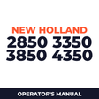 New Holland 2850 3350 3850 4350 Planter Operator's Manual