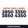 New Holland 2850 3350 3850 4350 Planter Parts Manual