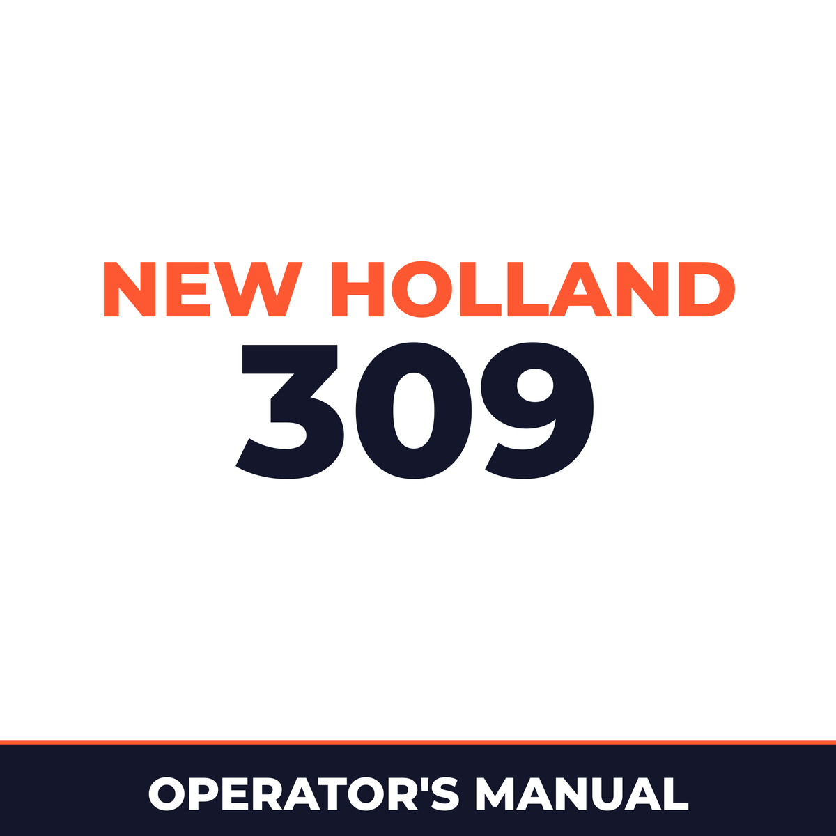 New Holland 309 Planter Operator's Manual