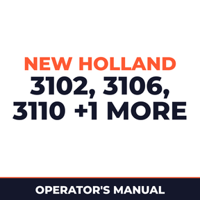 New Holland 3102 3106 3110 ProRotor 3114 Machine Operator's Manual