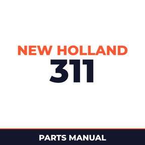 New Holland 311 Planter Parts Manual