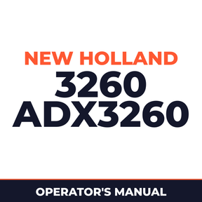 New Holland 3260 ADX3260 Planter Operator's Manual