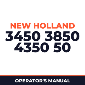 New Holland 3450 3850 4350 50 Planter Operator's Manual