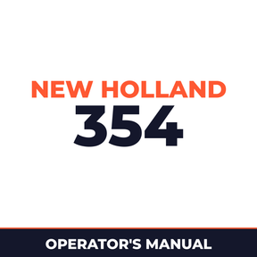 New Holland 354 Planter Operator's Manual