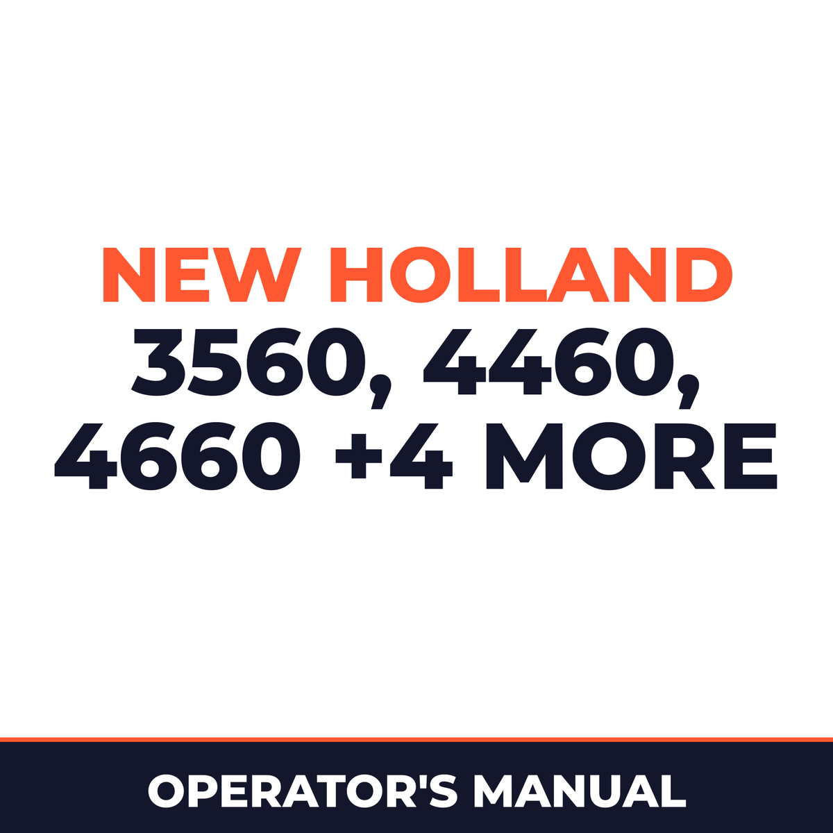 New Holland 3560 4460 4660 5560 5860 7660 9560 Planter Operator's Manual