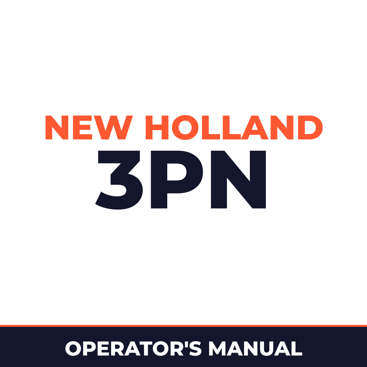 New Holland 3PN Planter Operator's Manual