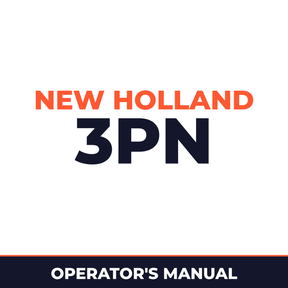 New Holland 3PN Planter Operator's Manual