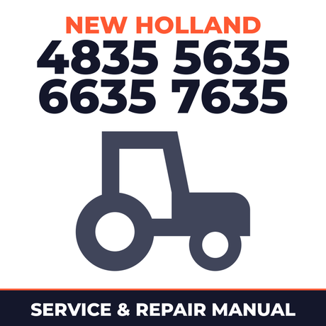 New Holland 4835 5635 6635 7635 Tractor Service & Repair Manual