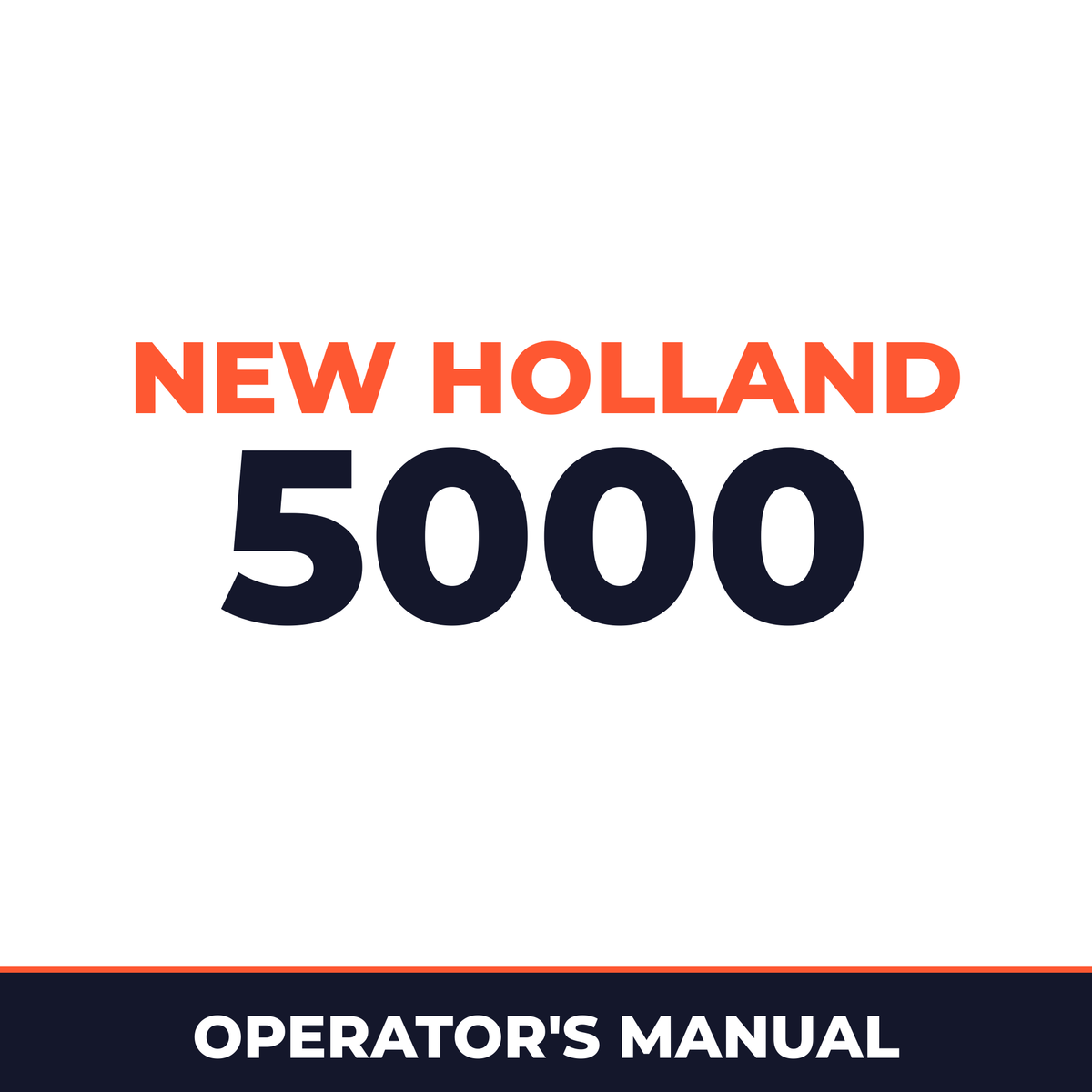 New Holland 5000 Planter Operator's Manual