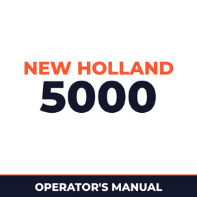 New Holland 5000 Planter Operator's Manual