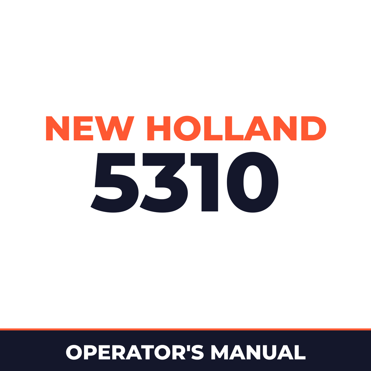 New Holland 5310 Planter Operator's Manual