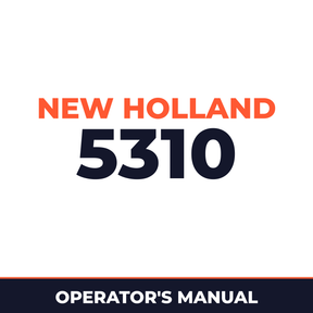 New Holland 5310 Planter Operator's Manual