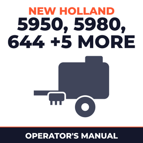New Holland 5950 5980 644 648 654 658 664 688 Baler Operator's Manual