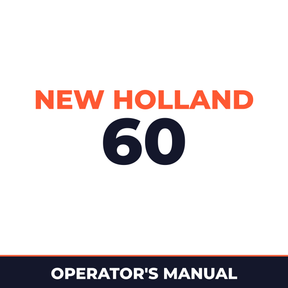 New Holland 60 Operators Manual