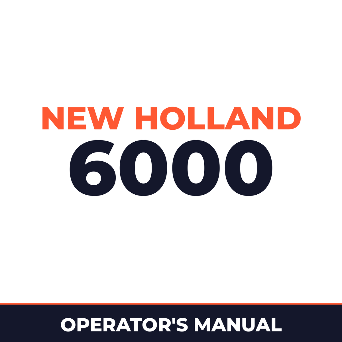 New Holland 6000 Planter Operator's Manual