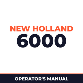 New Holland 6000 Planter Operator's Manual