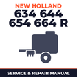 New Holland 634 644 654 664 R Baler Service & Repair Manual
