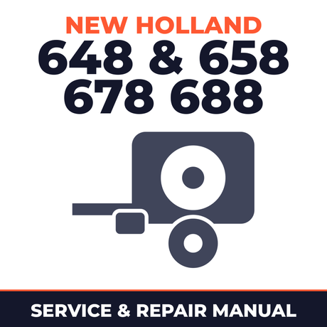 New Holland 648 & 658 678 688 Round Baler Features Product Service & Repair Manual