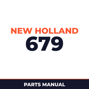 New Holland 679 Machine Parts Manual