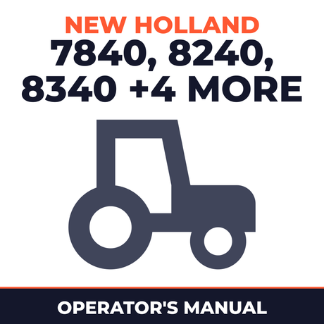 New Holland 7840 8240 8340 8730 8830 TW25 TW35 Tractor Operator's Manual