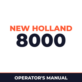 New Holland 8000 Planter Operator's Manual