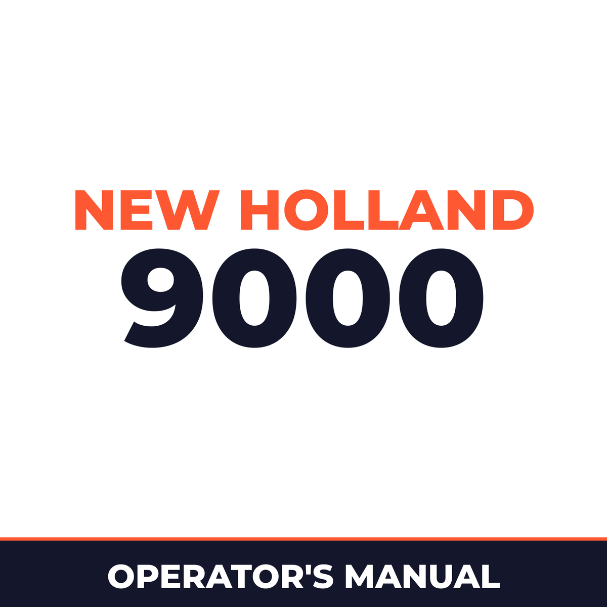New Holland 9000 Planter Operator's Manual