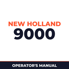 New Holland 9000 Planter Operator's Manual