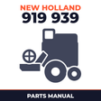 New Holland 919 939 Combine Parts Manual