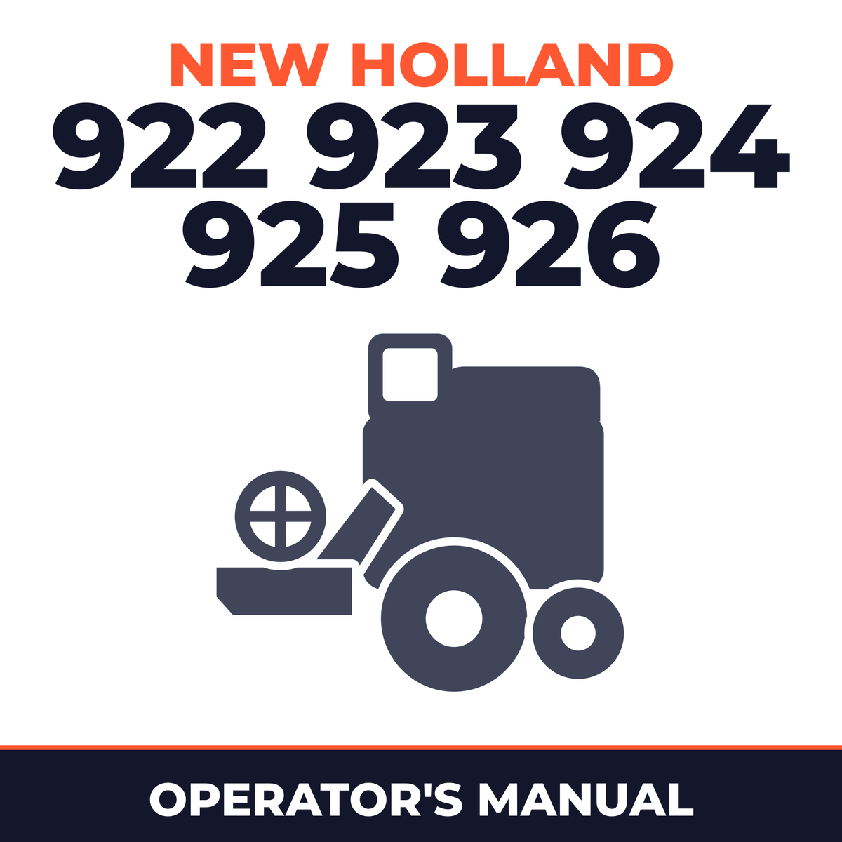 New Holland 922 923 924 925 926 Combine Operator's Manual