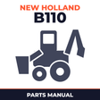 NEW HOLLand B110 Tractor Loader BACKHOE TLB MASTER ILLUSTRATED Parts LIST Manual BOOK