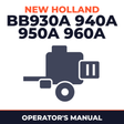 New Holland BB930A 940A 950A 960A Baler Operator's Manual