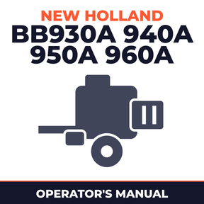 New Holland BB930A 940A 950A 960A Baler Operator's Manual