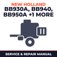 New Holland BB930A BB940 BB950A BB960A Baler Service & Repair Manual