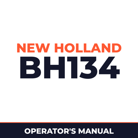 New Holland BH134 Operators Manual