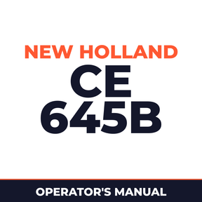 New Holland CE 645B Operators Manual