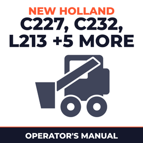 New Holland CE C227, C232, L213, L216, L218, L220, L221, L228 Operators Manual